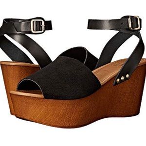 Seychelles Black Wedges